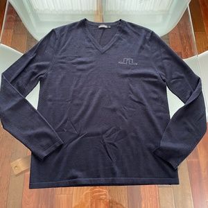 J. Lindeberg Merino Wool V-Neck Golf Sweater XL